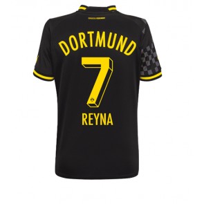 Borussia Dortmund Giovanni Reyna #7 kläder Kvinnor 2022-23 Bortatröja Kortärmad